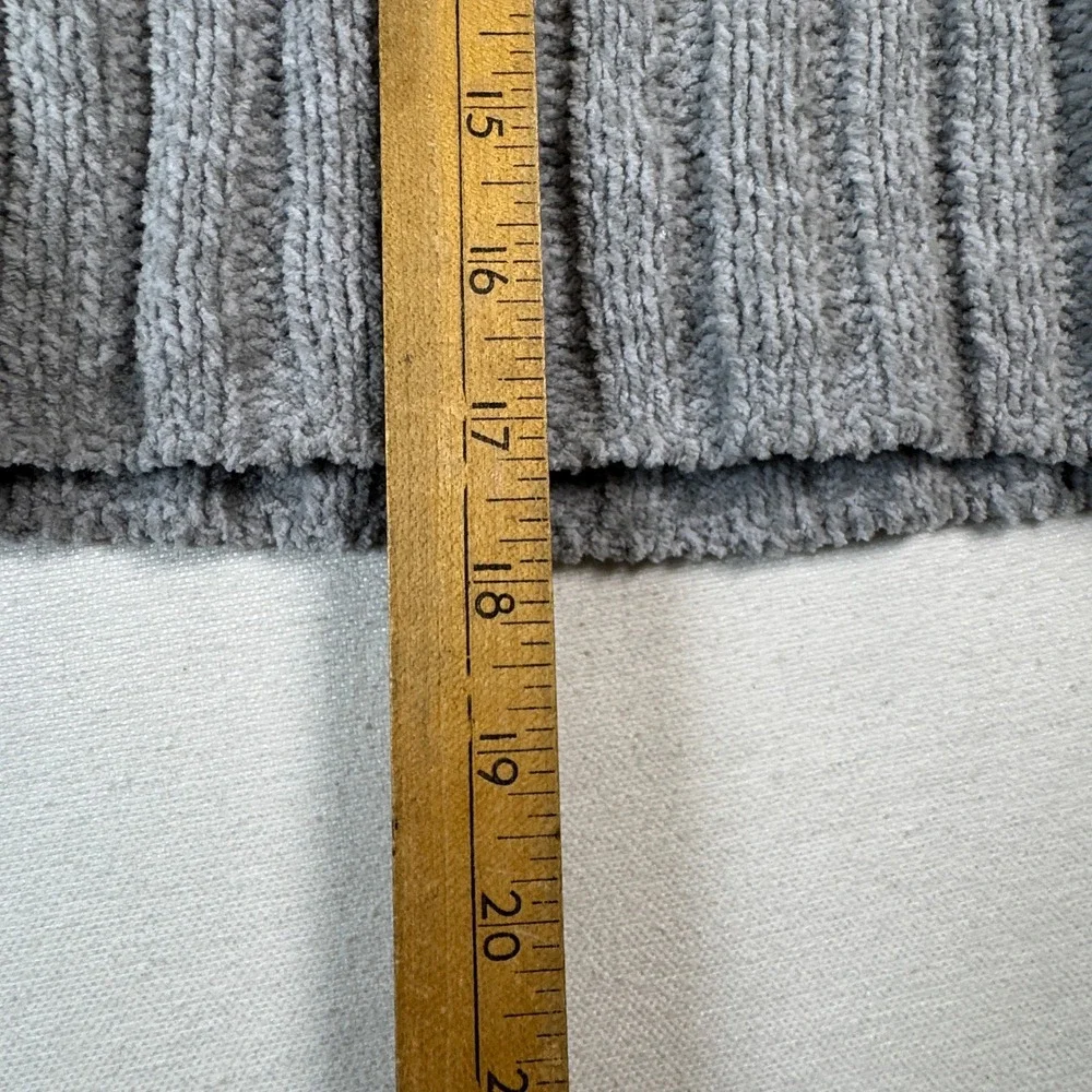American Eagle Womens Gray Ribbed Knit Mock Neck Long‎ Sleeve Cropped Sweater M